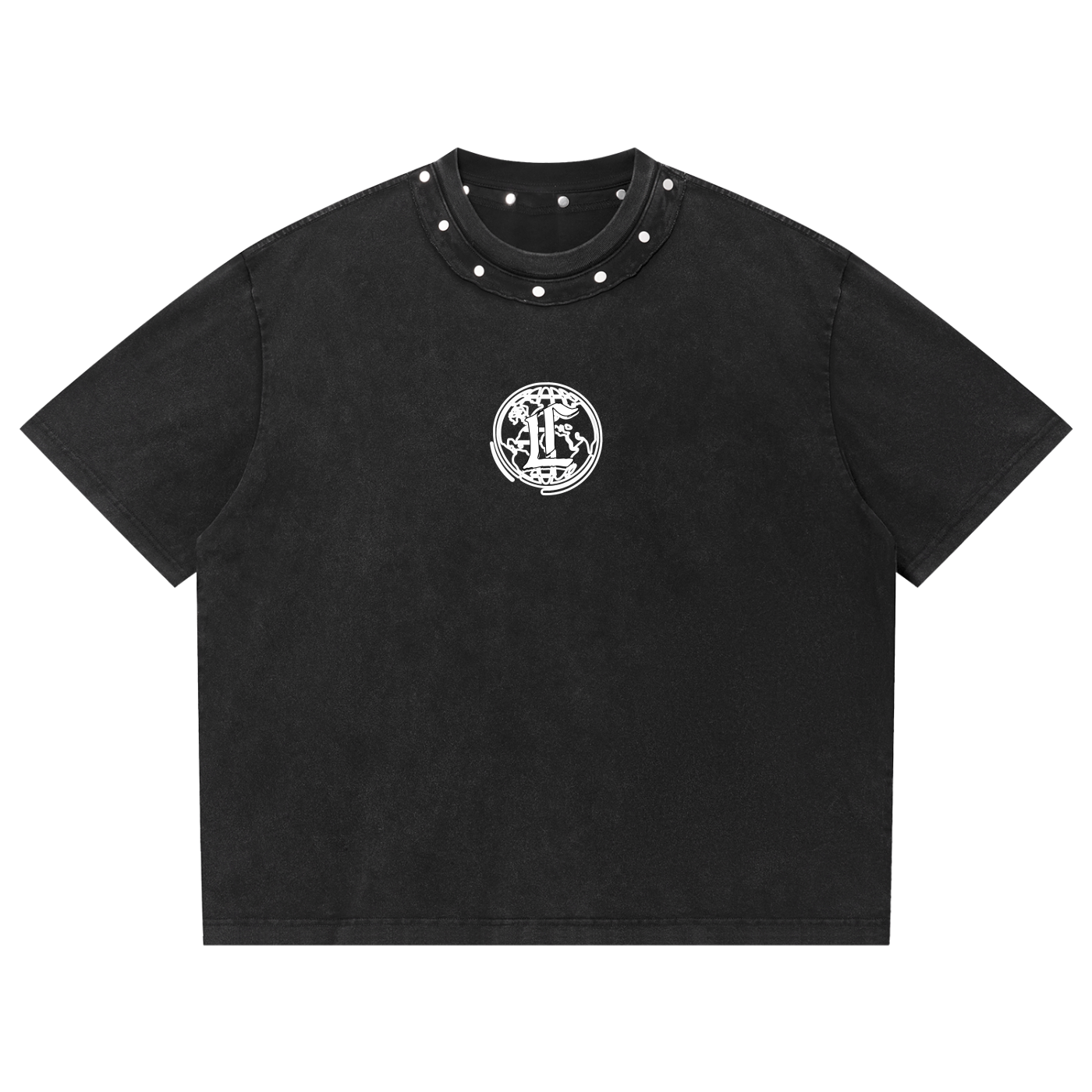 Concentrate Streetwear - CCS - 285gsm Unisex Washed Boxy Studded T-Shirt