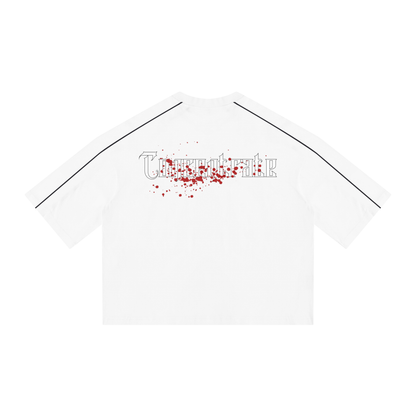 Concentrate Streetwear - Splatter - 276gsm Unisex Heavyweight Boxy Piping T-Shirt