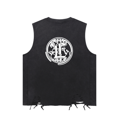 Concentrate Streetwear - CCS - 270gsm Snow Washed Raw Ripped-Hem Tank Top