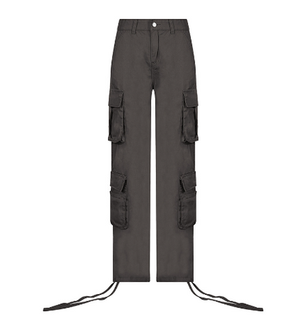 Concentrate Collective - Girl Cargo Solid Baggy Pants