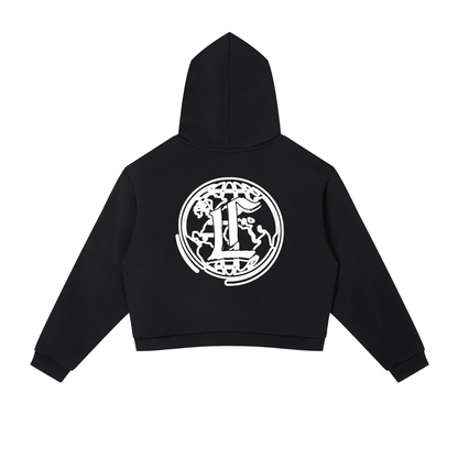Concentrate Streetwear - CCS - 340gsm Female Contrast Side Stripe Cropped Hoodie