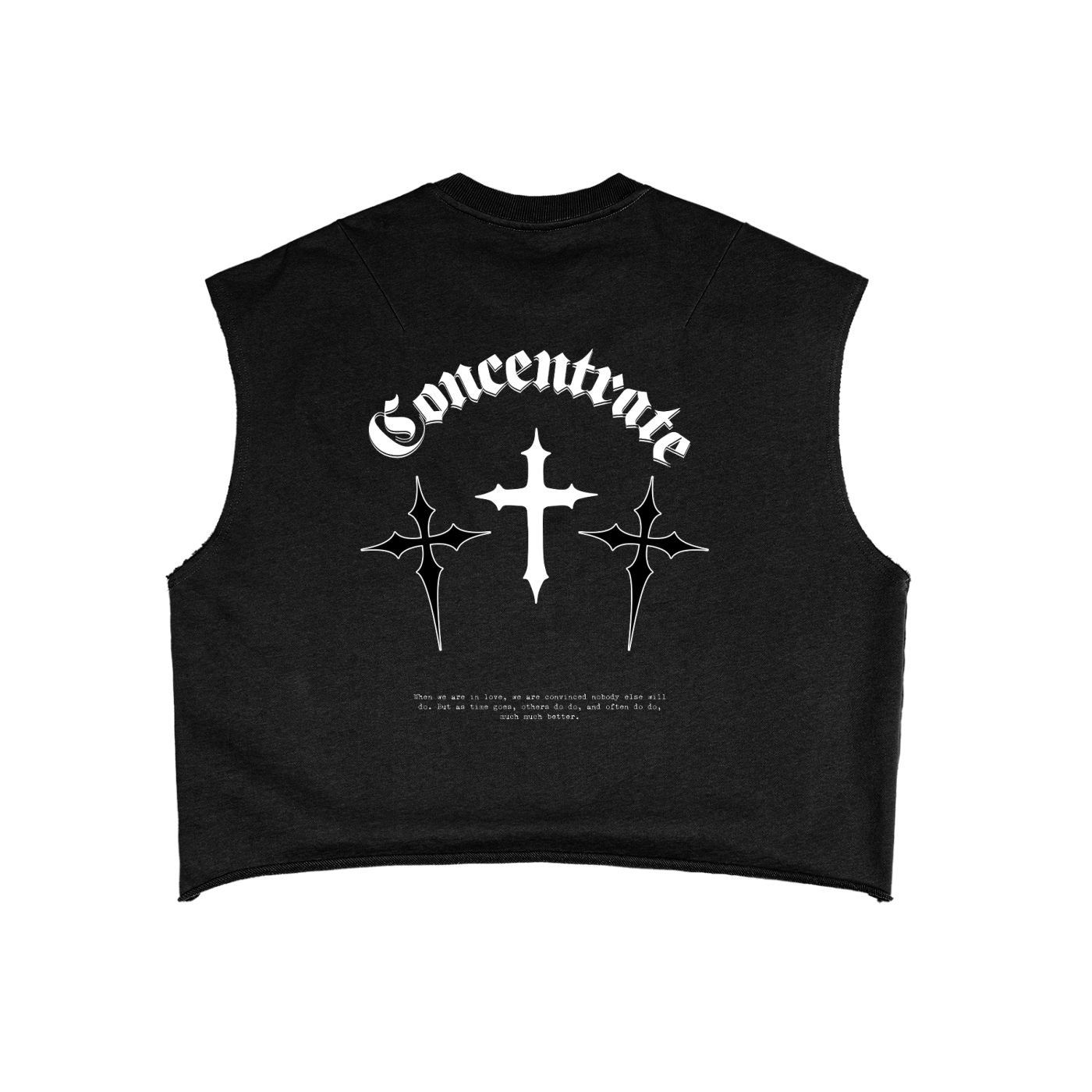 Concentrate Streetwear - Crosses - 340gsm French Terry Boxy Tank Top