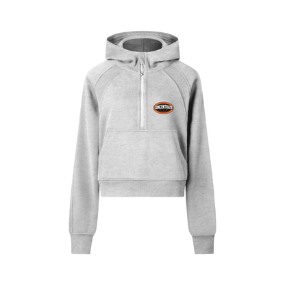 Concentrate Streetwear - The Real - 320gsm Cropped Half-Zip Hoodie