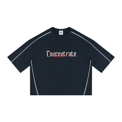 Concentrate Streetwear - Splatter - 276gsm Unisex Heavyweight Boxy Piping T-Shirt