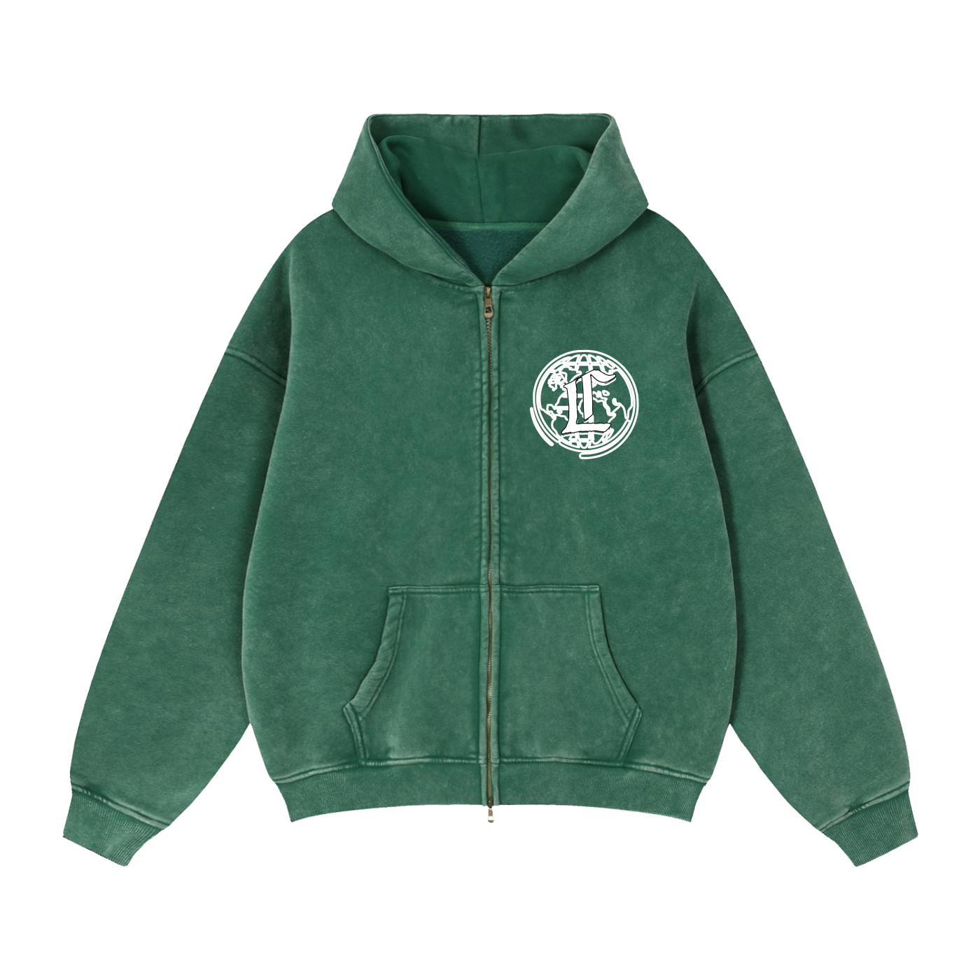 Concentrate Streetwear - CCS - 355gsm Zip-Through Boxy Fleece Hoodie