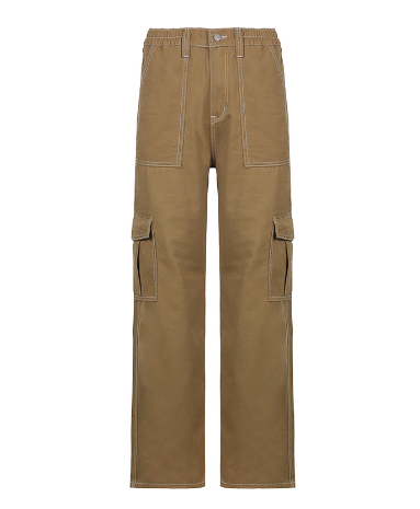 Concentrate Collective - Girl Cargo Solid Baggy Pants