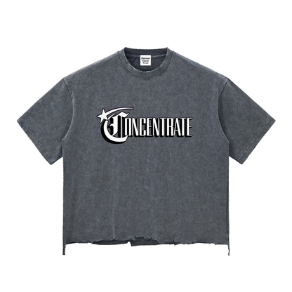 Concentrate Streetwear - Starry Sea - 340gsm Snow Wash Raw-Hem Boxy T-shirt