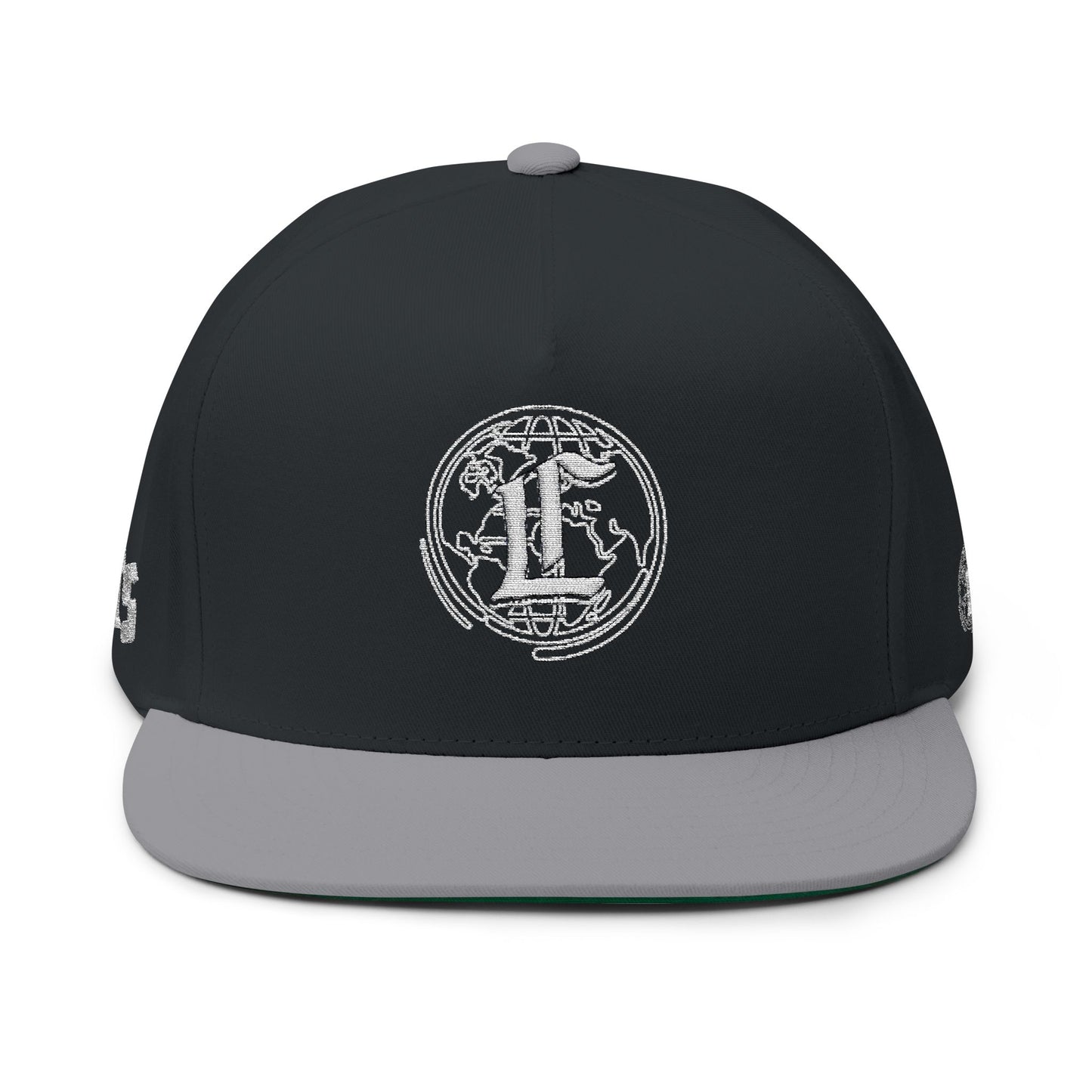 Concentrate Collective Streetwear - CCS - Flat Bill Snap Back Cap Embroidered White Logo