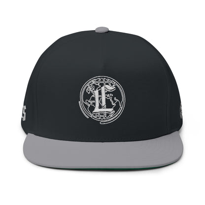Concentrate Collective Streetwear - CCS - Flat Bill Snap Back Cap Embroidered White Logo