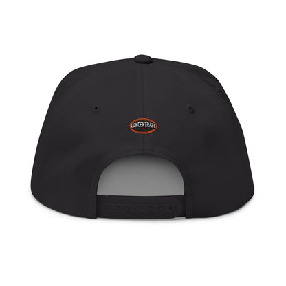 Concentrate Collective Streetwear - The Real - Flat Bill Snap Back Cap Embroidered Logo