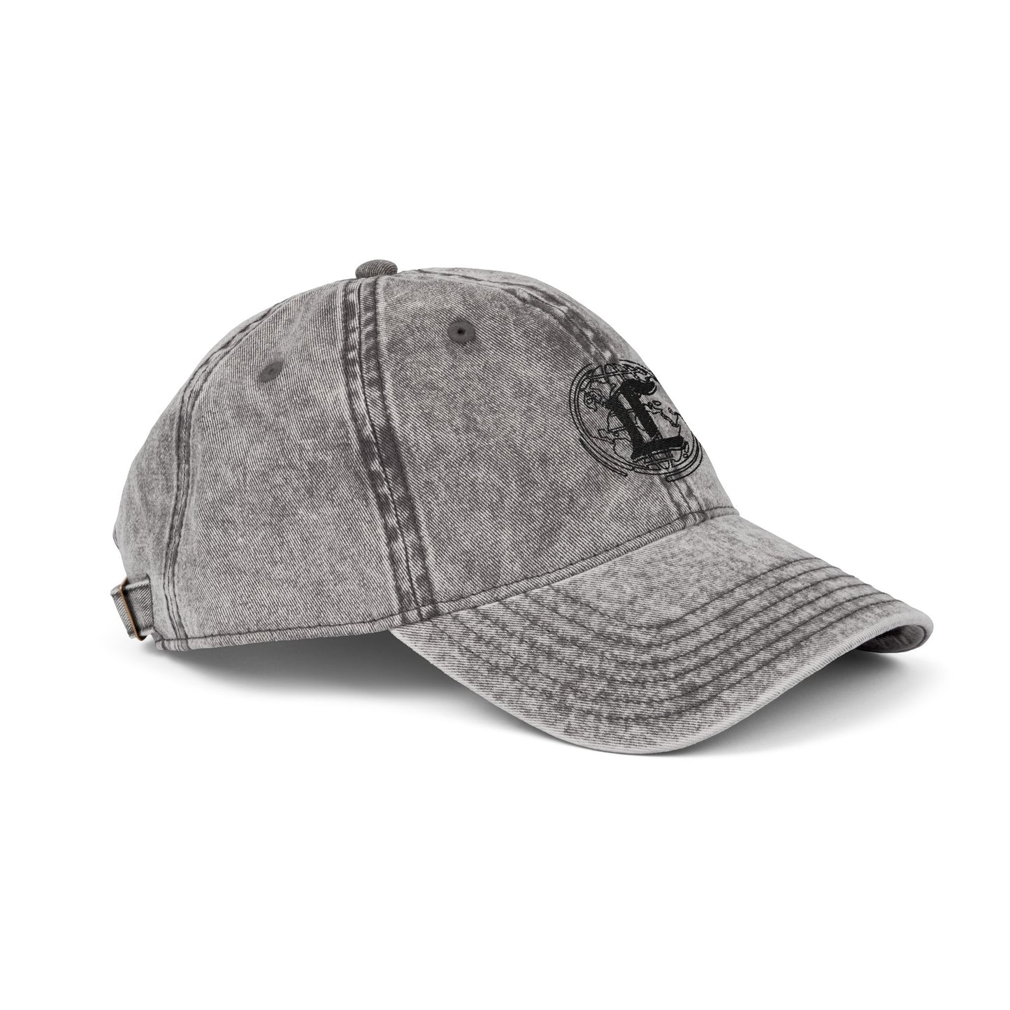 Concentrate Collective Streetwear- Vintage Cap Embroidered Black Logo
