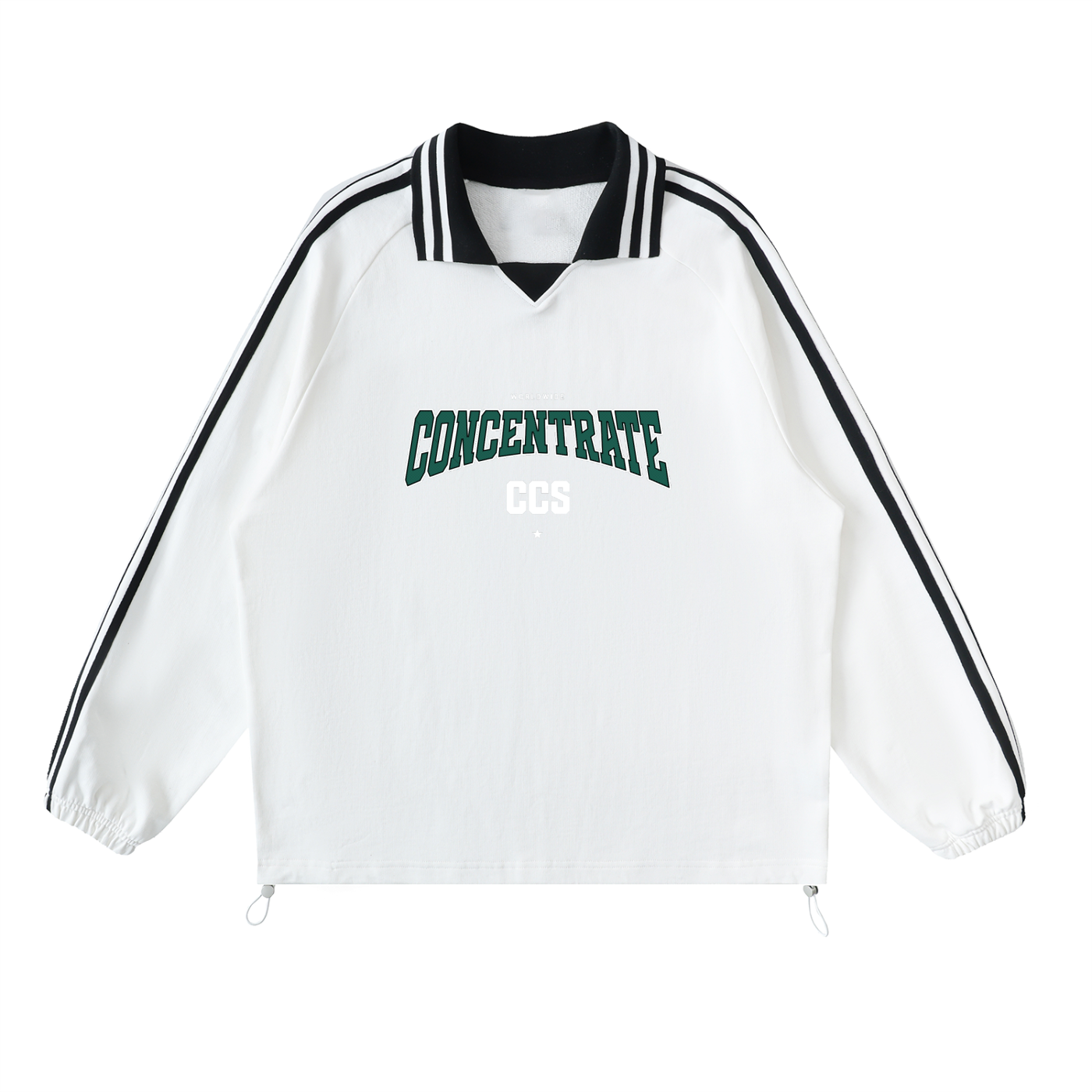 Concentrate Streetwear - Drop Out - 380gsm Striped Collar Sweatshirt