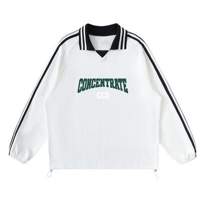 Concentrate Streetwear - Drop Out - 380gsm Striped Collar Sweatshirt