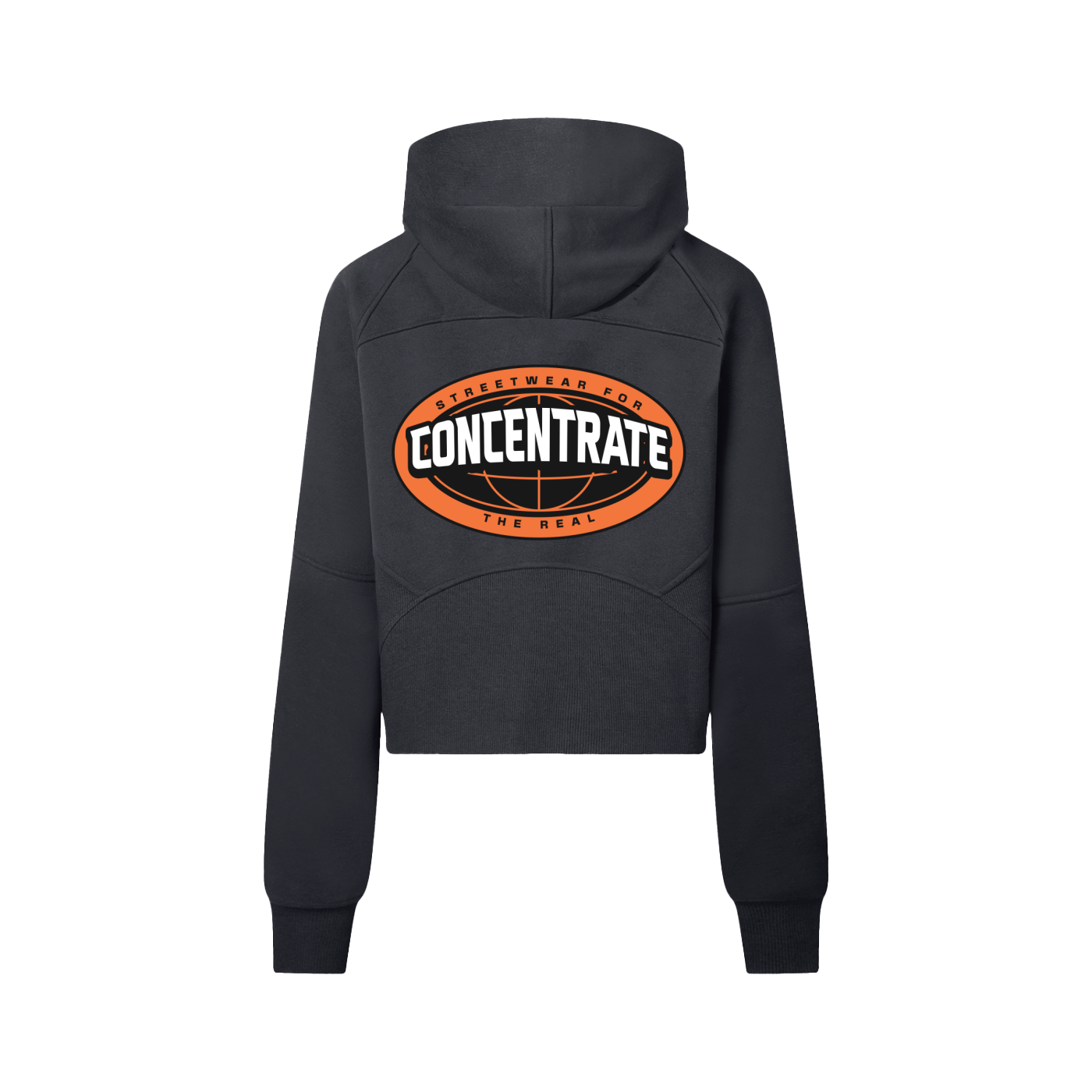 Concentrate Streetwear - The Real - 320gsm Cropped Half-Zip Hoodie
