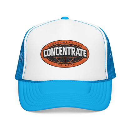 Concentrate Collective Streetwear - The Real - Foam Trucker Hat Embroidered logo