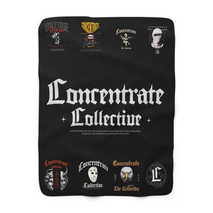 Concentrate Collective Streetwear - Bombed Logos - Sherpa Fleece - Blanket