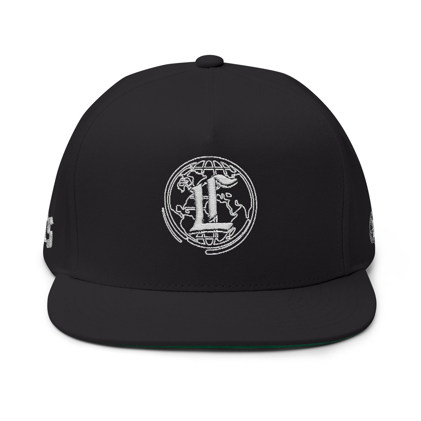 Concentrate Collective Streetwear - CCS - Flat Bill Snap Back Cap Embroidered White Logo