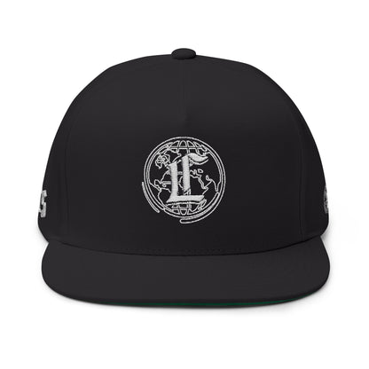 Concentrate Collective Streetwear - CCS - Flat Bill Snap Back Cap Embroidered White Logo