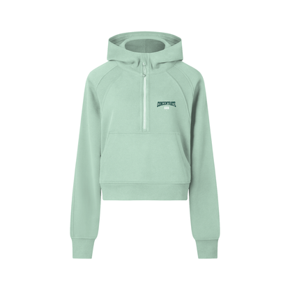 Concentrate Streetwear - Drop Out - 320gsm Cropped Half-Zip Hoodie
