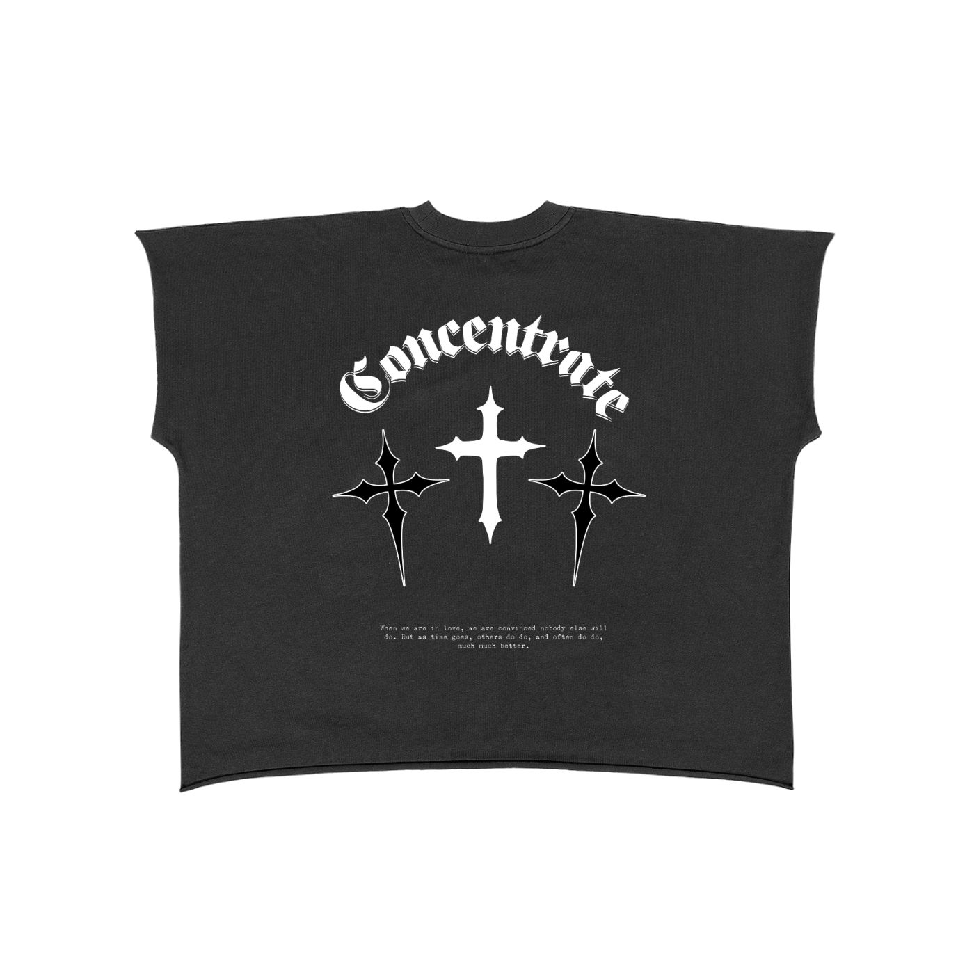 Concentrate Streetwear - Crossed - 280gsm Raw Edge Boxy Non-Shrink T-Shirt