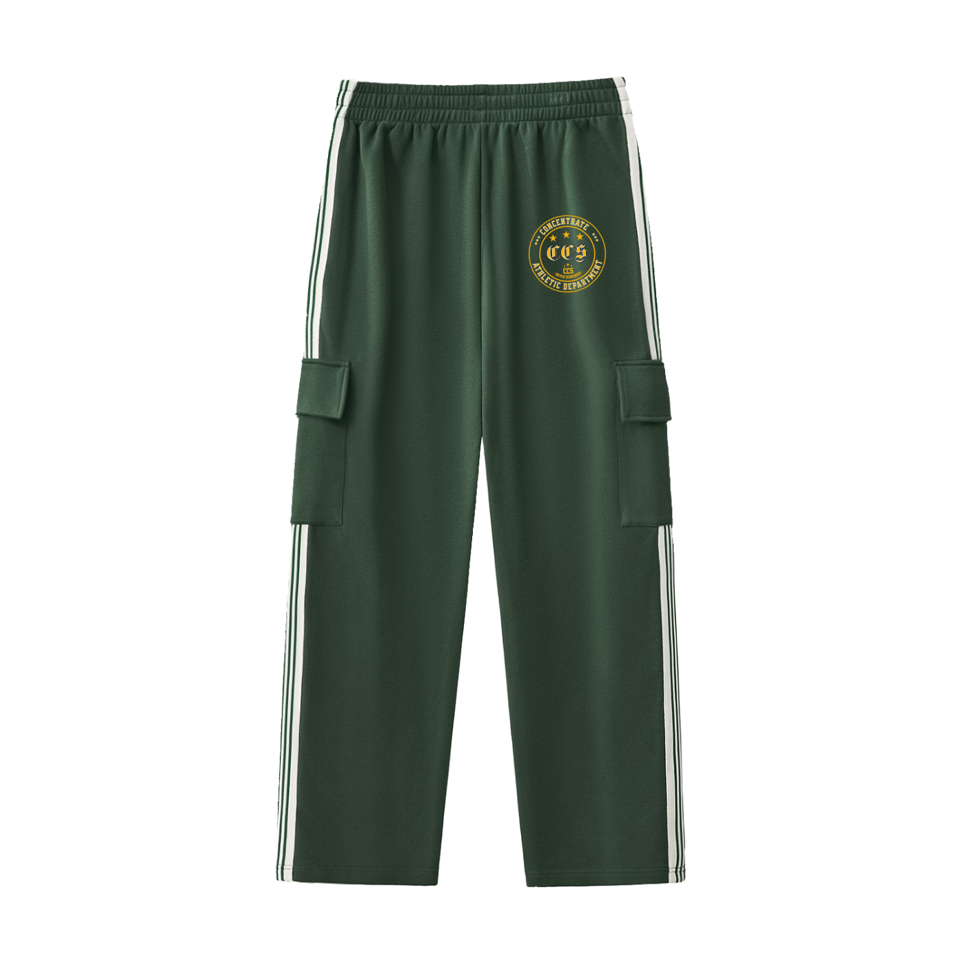 Concentrate Streetwear - CCS Athletics - 350gsm Side Stripe Straight-Leg Pants