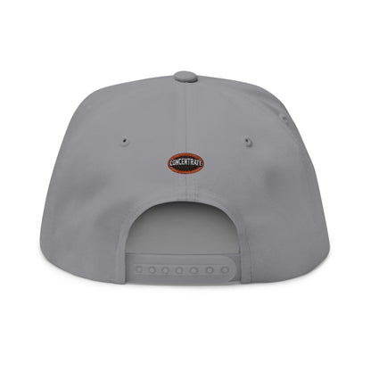 Concentrate Collective Streetwear - The Real - Flat Bill Snap Back Cap Embroidered Logo
