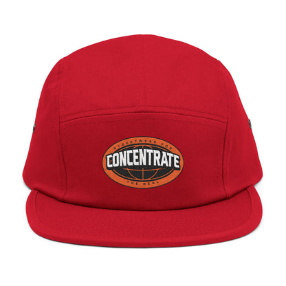 Concentrate Collective Streetwear- The Real - 5 Panel Cap Embroidered Logo