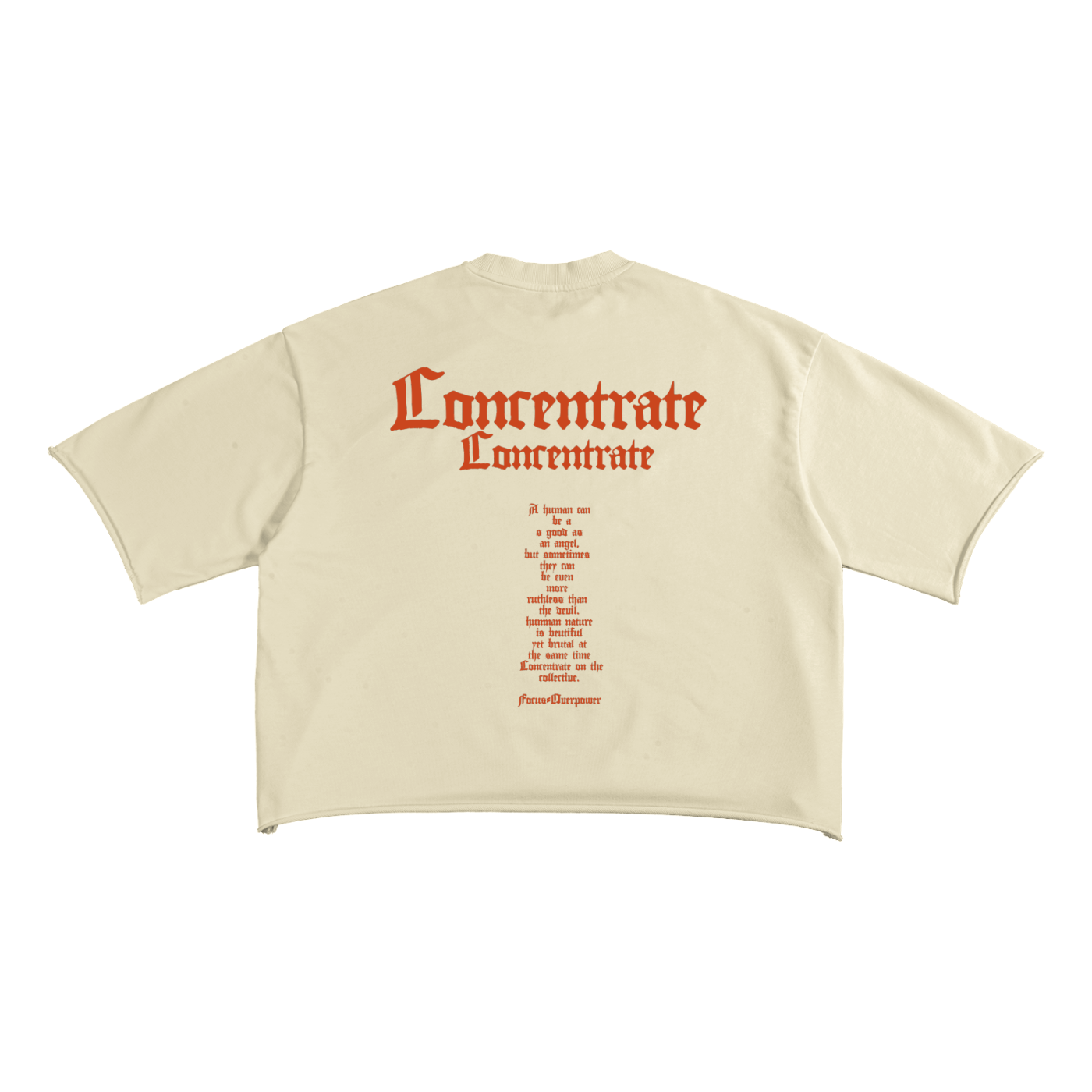 Concentrate Streetwear - The Prayer - 270gsm French Terry Raw Edge T-Shirt