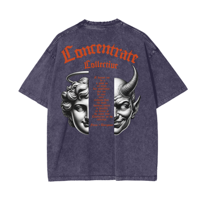 Concentrate - The Battle - Acid Wash 250 GSM - Oversize T-Shirt - Set