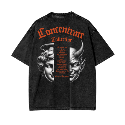 Concentrate - The Battle - Acid Wash 250 GSM - Oversize T-Shirt - Set