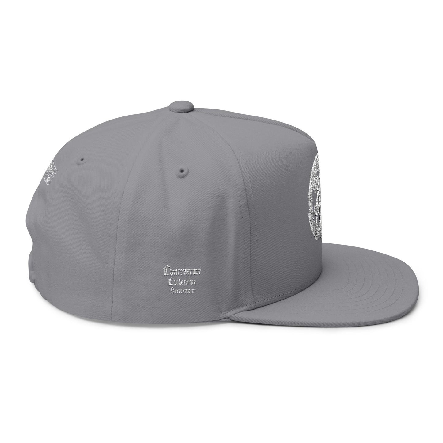 Concentrate Collective Streetwear - CCS - Flat Bill Snap Back Cap Embroidered White Logo