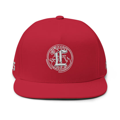 Concentrate Collective Streetwear - CCS - Flat Bill Snap Back Cap Embroidered White Logo