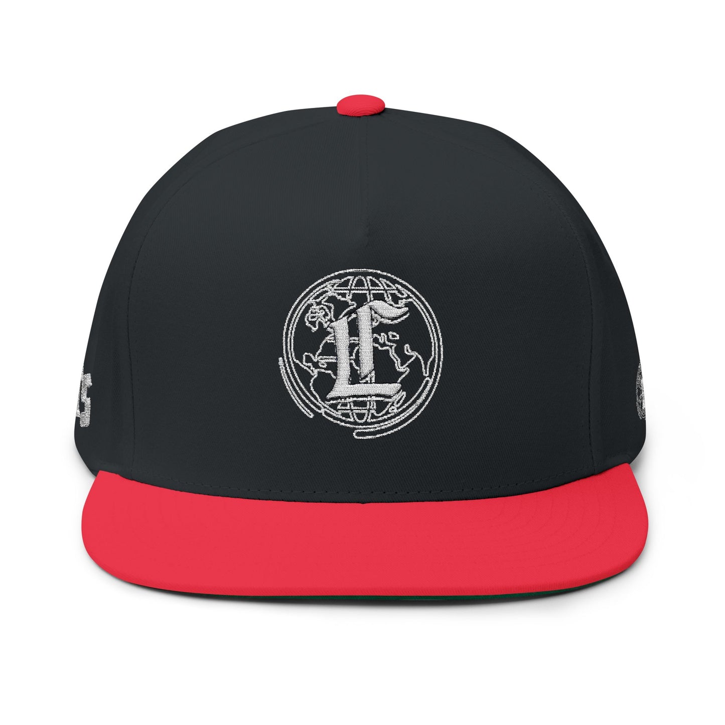 Concentrate Collective Streetwear - CCS - Flat Bill Snap Back Cap Embroidered White Logo