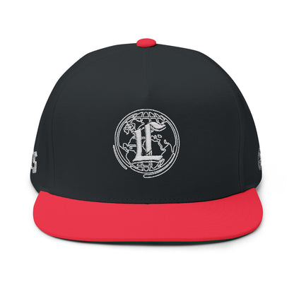 Concentrate Collective Streetwear - CCS - Flat Bill Snap Back Cap Embroidered White Logo