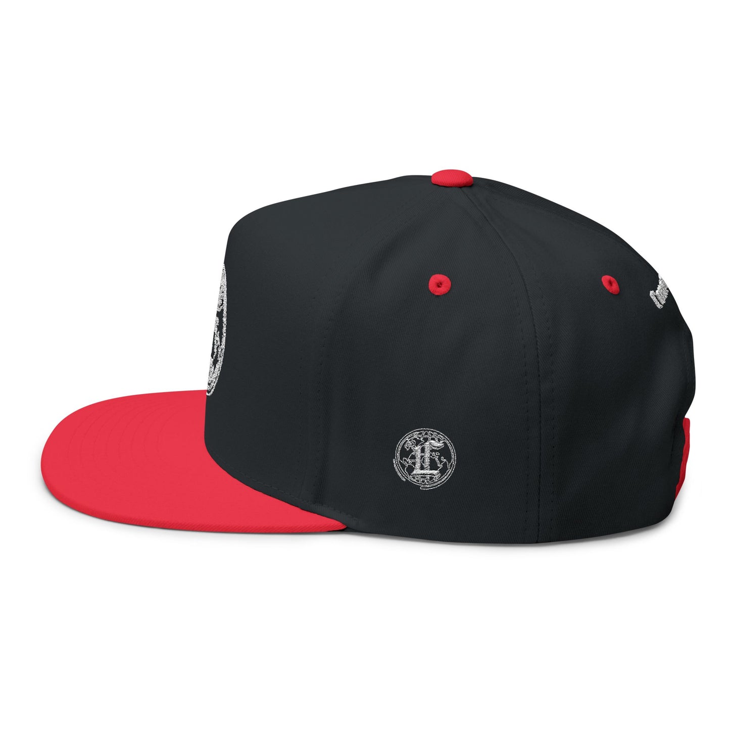 Concentrate Collective Streetwear - CCS - Flat Bill Snap Back Cap Embroidered White Logo