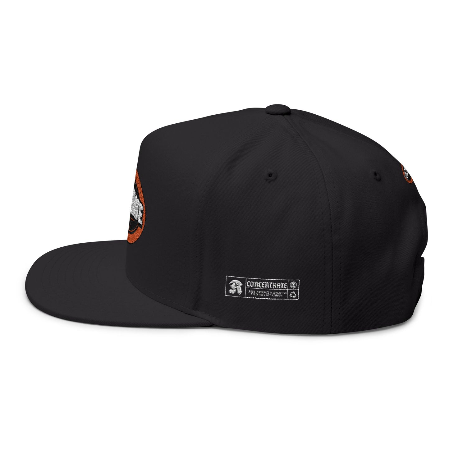 Concentrate Collective Streetwear - The Real - Flat Bill Snap Back Cap Embroidered Logo