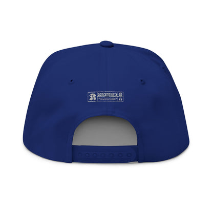 Concentrate Collective Streetwear - CCS - Flat Bill Snap Back Cap Embroidered White Logo