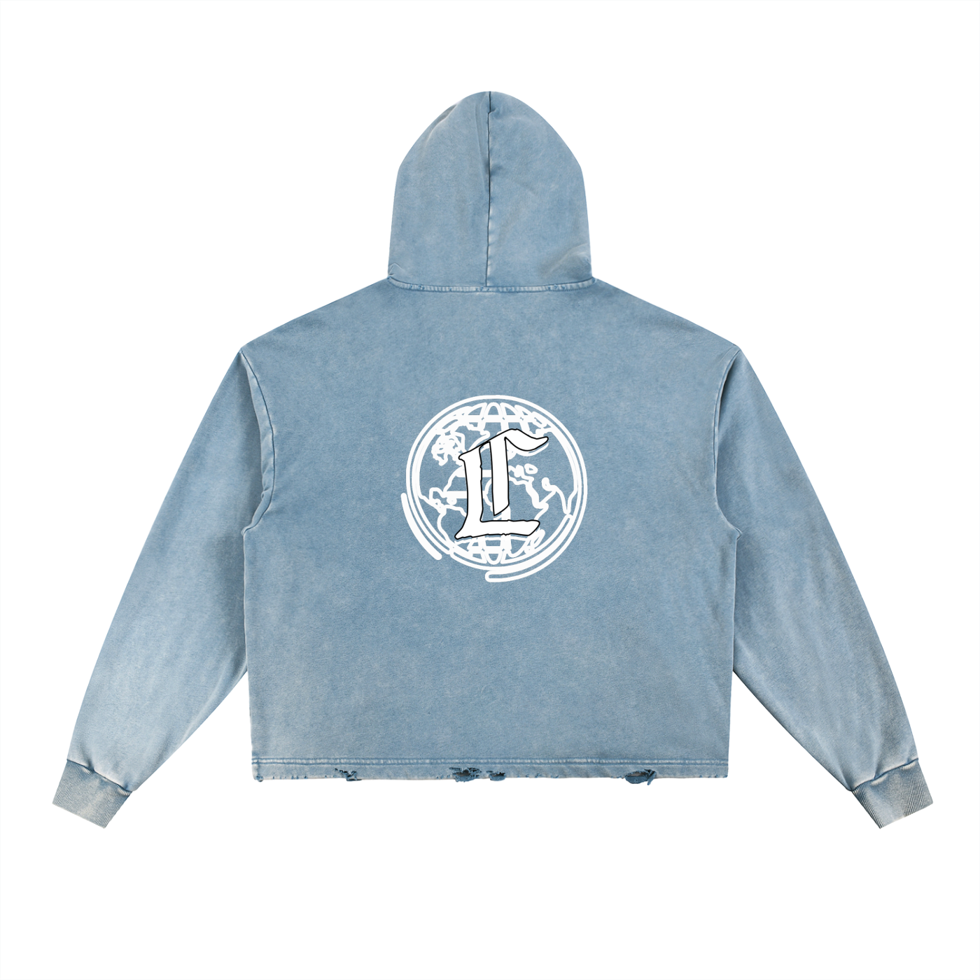 Concentrate Streetwear - CCS - 340gsm Vintage Washed Frayed-Hem Hoodie