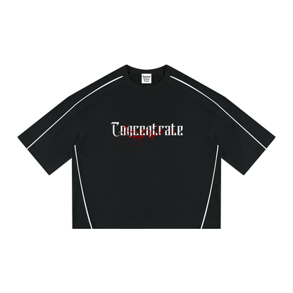 Concentrate Streetwear - Splatter - 276gsm Unisex Heavyweight Boxy Piping T-Shirt
