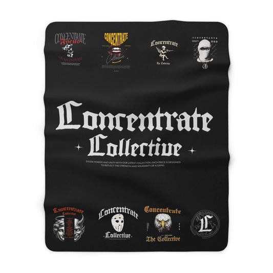 Concentrate Collective Streetwear - Bombed Logos - Sherpa Fleece - Blanket