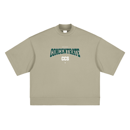 Concentrate Streetwear - Drop Out - 305gsm Massive Heavyweight Oversized Mock Neck T-shirt
