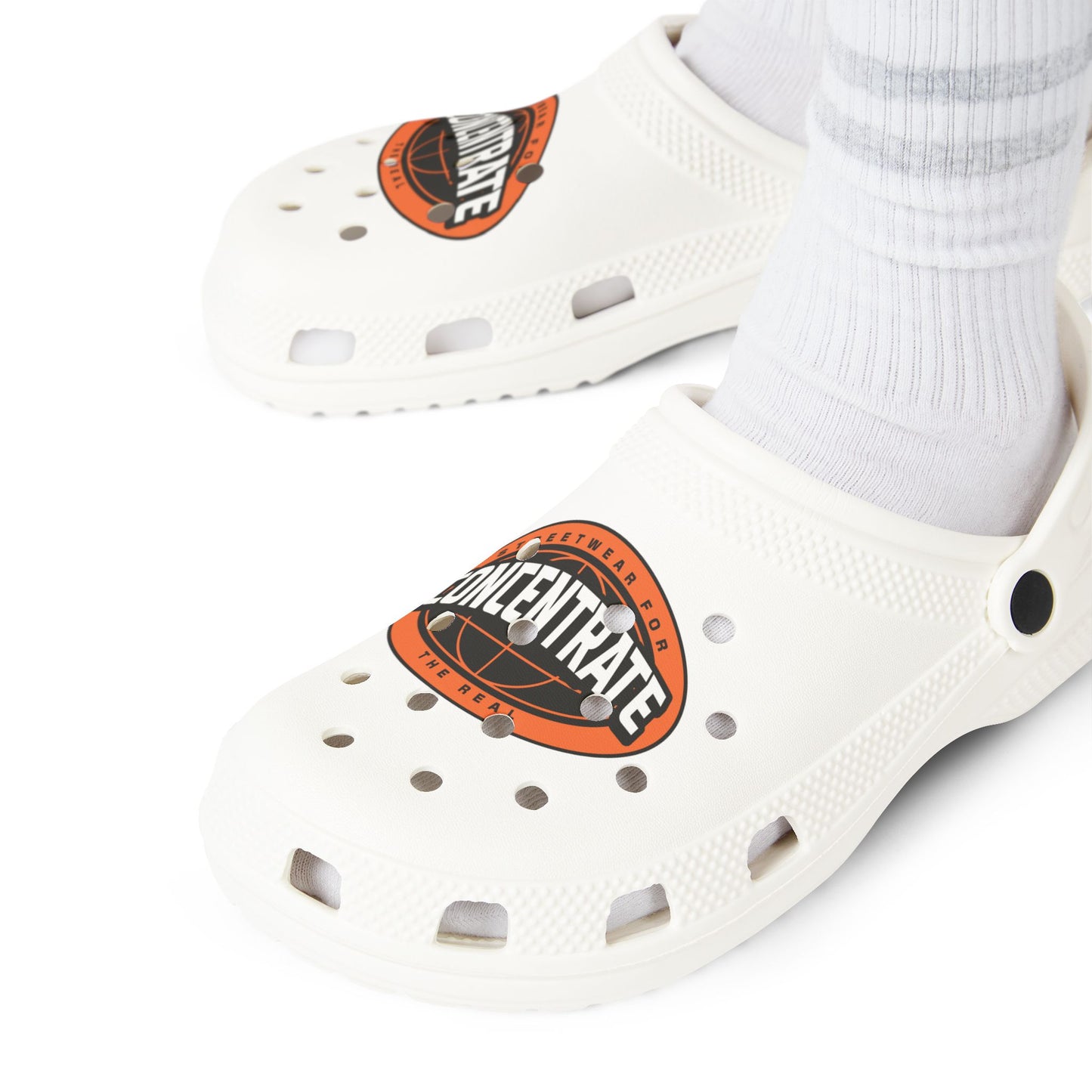 Concentrate Collective Streetwear - The Real - White Foam Rubber Shoes/ Slide Ons