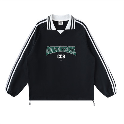 Concentrate Streetwear - Drop Out - 380gsm Striped Collar Sweatshirt