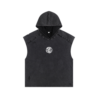 Concentrate Streetwear - CCS - 240gsm Snow Washed Warn Boxy Hooded Tank Top