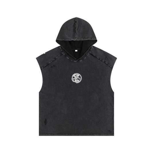Concentrate Streetwear - CCS - 240gsm Snow Washed Warn Boxy Hooded Tank Top