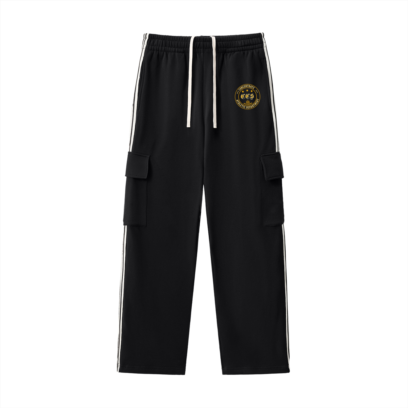 Concentrate Streetwear - CCS Athletics - 350gsm Side Stripe Straight-Leg Pants