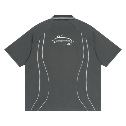 Concentrate Streetwear - WL - 210gsm Unisex Raglan Piping Polo Shirt