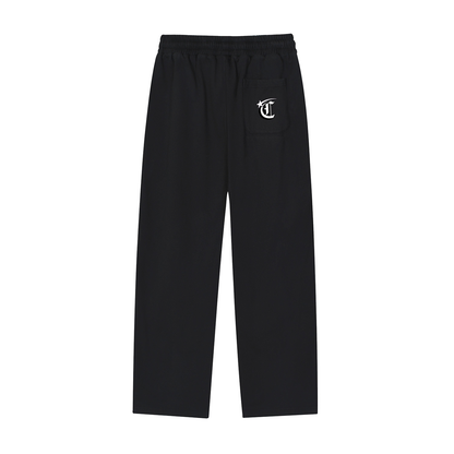 Concentrate Streetwear - Starry Sea - 365gsm Reflection Striped Straight-Leg Sweatpants