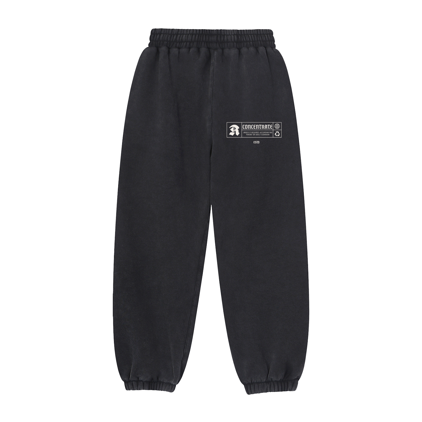 Concentrate Streetwear- The Real - 355gsm Cuffed Thick Loose Sweatpants/Trackies