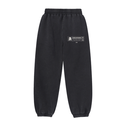 Concentrate Streetwear- The Real - 355gsm Cuffed Thick Loose Sweatpants/Trackies